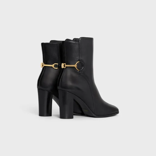 CELINE CLAUDE MID BOOT WITH TRIOMPHE SPUR in CALFSKIN