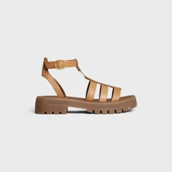 CELINE CLEA TRIOMPHE GLADIATOR SANDAL in CROCODILE STAMPED CALFSKIN