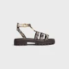 CELINE CLEA TRIOMPHE GLADIATOR SANDAL in Python Stamped Goatskin
