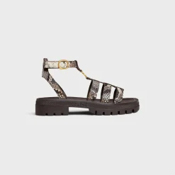 CELINE CLEA TRIOMPHE GLADIATOR SANDAL in Python Stamped Goatskin