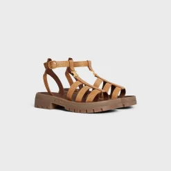 CELINE CLEA TRIOMPHE GLADIATOR SANDAL in CROCODILE STAMPED CALFSKIN