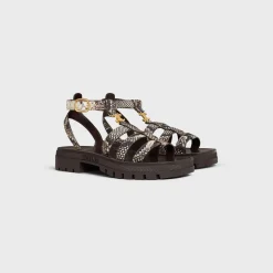 CELINE CLEA TRIOMPHE GLADIATOR SANDAL in Python Stamped Goatskin