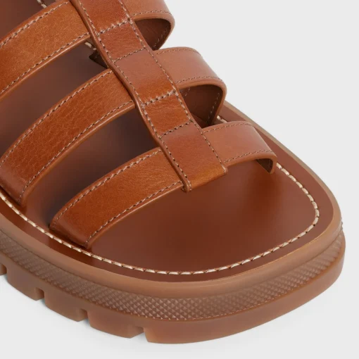 CELINE CLEA TRIOMPHE GLADIATOR SANDAL in CALFSKIN - VEGETAL TANNING