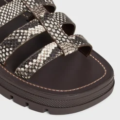 CELINE CLEA TRIOMPHE GLADIATOR SANDAL in Python Stamped Goatskin
