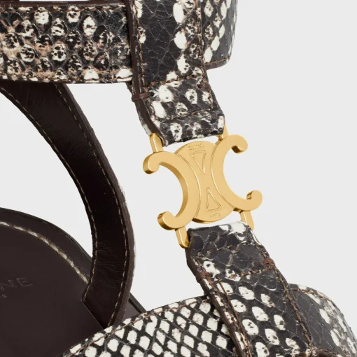 CELINE CLEA TRIOMPHE GLADIATOR SANDAL in Python Stamped Goatskin