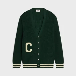 celine college cardigan in cotton