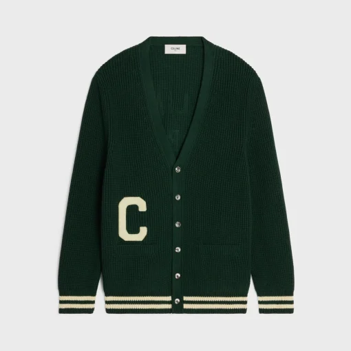 celine college cardigan in cotton