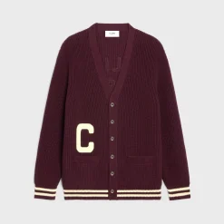 celine college cardigan in cotton