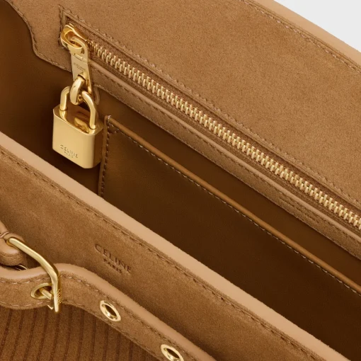 CELINE CONTI BAG in STRIPED SUEDE CALFSKIN