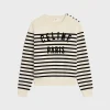 celine crew neck marinière sweater in cotton