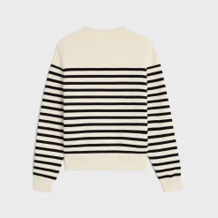 celine crew neck marinière sweater in cotton
