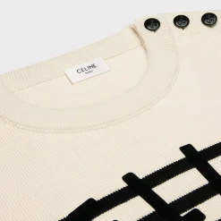 celine crew neck marinière sweater in cotton