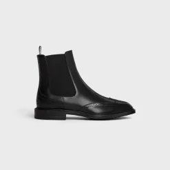 CELINE DONAVAN CHELSEA BOOT WITH BROGUES in POLISHED BULL