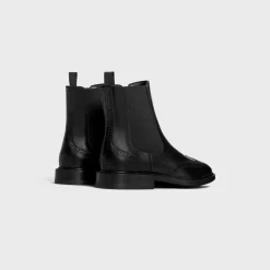 CELINE DONAVAN CHELSEA BOOT WITH BROGUES in POLISHED BULL