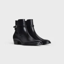 CELINE DRUGSTORE JODHPUR BOOT in Shiny calfskin