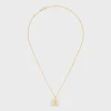 Celine Glaçon Necklace in Brass with Gold finish and Resin