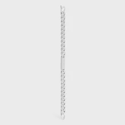Celine Gourmette Bracelet in Brass with Rhodium Finish