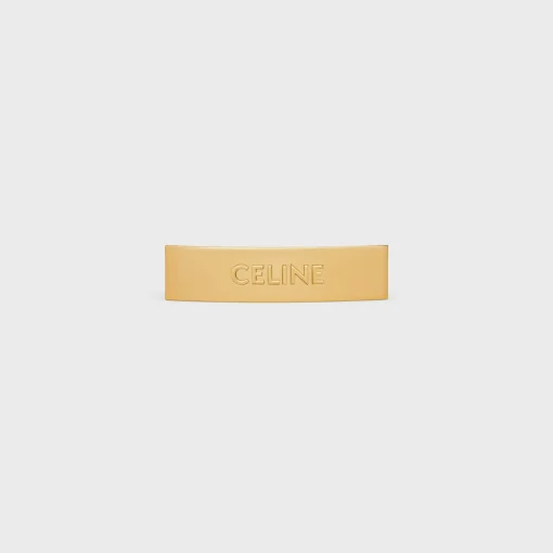 Celine Hair Clip in Brass and Steel with Gold Finish
