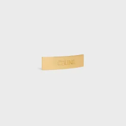 Celine Hair Clip in Brass and Steel with Gold Finish