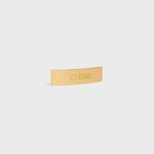 Celine Hair Clip in Brass and Steel with Gold Finish
