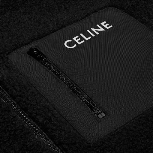 celine hooded jacket in jersey fleece