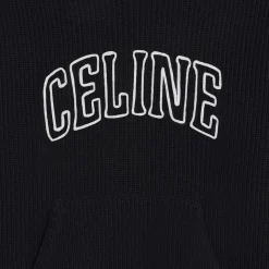 celine hooded sweater in ribbed wool