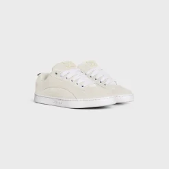 CELINE HUNTINGTON LOW LACE-UP SNEAKER in SUEDE CALFSKIN AND MESH