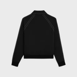 celine jacket with studs in double-face jersey