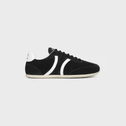 CELINE JOGGER LOW LACE-UP SNEAKER WITH TRIOMPHE in SUEDE CALFSKIN AND CALFSKIN