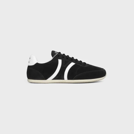 CELINE JOGGER LOW LACE-UP SNEAKER WITH TRIOMPHE in SUEDE CALFSKIN AND CALFSKIN