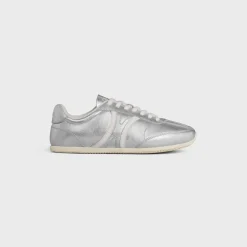 CELINE JOGGER LOW LACE-UP SNEAKER in LAMINATED CALFSKIN AND CALFSKIN