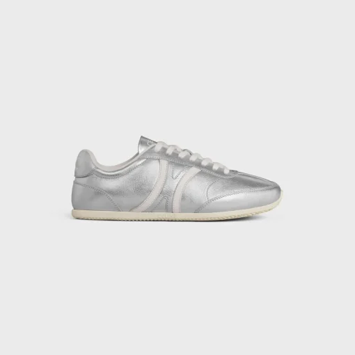 CELINE JOGGER LOW LACE-UP SNEAKER in LAMINATED CALFSKIN AND CALFSKIN