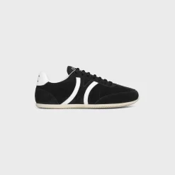 CELINE JOGGER LOW LACE-UP SNEAKER WITH TRIOMPHE in SUEDE CALFSKIN AND CALFSKIN
