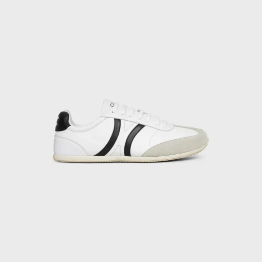 CELINE JOGGER LOW LACE-UP SNEAKER WITH TRIOMPHE in CALFSKIN AND SUEDE CALFSKIN