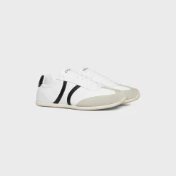 CELINE JOGGER LOW LACE-UP SNEAKER WITH TRIOMPHE in CALFSKIN AND SUEDE CALFSKIN