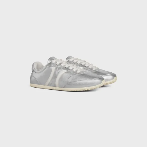 CELINE JOGGER LOW LACE-UP SNEAKER in LAMINATED CALFSKIN AND CALFSKIN