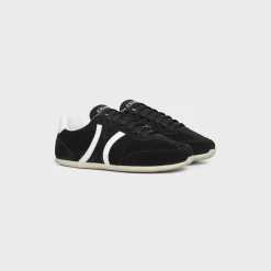 CELINE JOGGER LOW LACE-UP SNEAKER WITH TRIOMPHE in SUEDE CALFSKIN AND CALFSKIN