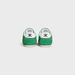 CELINE JOGGER LOW LACE-UP SNEAKER WITH TRIOMPHE in SUEDE CALFSKIN AND CALFSKIN