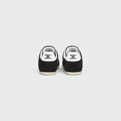 CELINE JOGGER LOW LACE-UP SNEAKER WITH TRIOMPHE in SUEDE CALFSKIN AND CALFSKIN