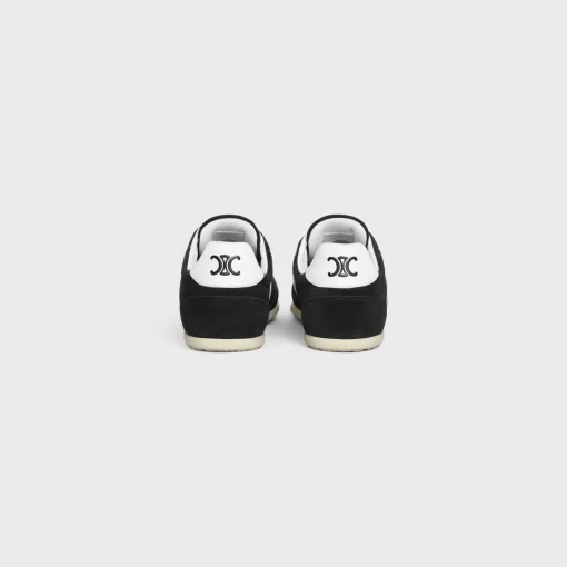 CELINE JOGGER LOW LACE-UP SNEAKER WITH TRIOMPHE in SUEDE CALFSKIN AND CALFSKIN