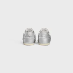 CELINE JOGGER LOW LACE-UP SNEAKER in LAMINATED CALFSKIN AND CALFSKIN