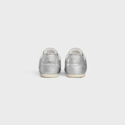 CELINE JOGGER LOW LACE-UP SNEAKER in LAMINATED CALFSKIN AND CALFSKIN