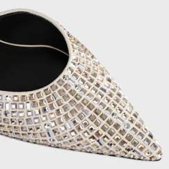 CELINE KITTEN STRAP PUMP in SUEDE GOATSKIN WITH STRASS & LAMBSKIN