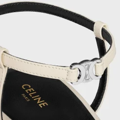 CELINE KITTEN STRAP PUMP in SUEDE GOATSKIN WITH STRASS & LAMBSKIN