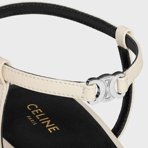 CELINE KITTEN STRAP PUMP in SUEDE GOATSKIN WITH STRASS & LAMBSKIN
