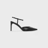 CELINE KITTEN TRIOMPHE STRAP PUMP in CALFSKIN