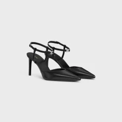 CELINE KITTEN TRIOMPHE STRAP PUMP in CALFSKIN