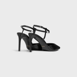 CELINE KITTEN TRIOMPHE STRAP PUMP in CALFSKIN