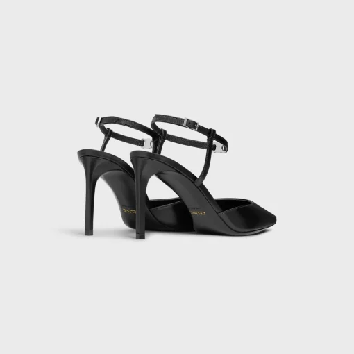 CELINE KITTEN TRIOMPHE STRAP PUMP in CALFSKIN