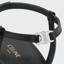 CELINE KITTEN TRIOMPHE STRAP PUMP in CALFSKIN